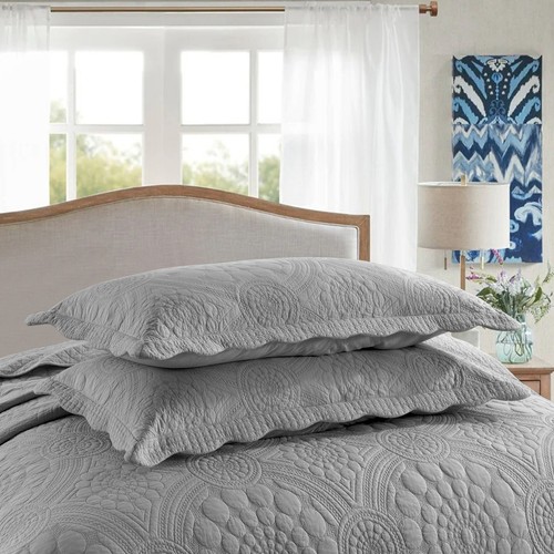 3PCS Cotton Oversized Bedspread Coverlet Set Embroidery Farmhouse Bedding Set TF - Picture 50 of 53