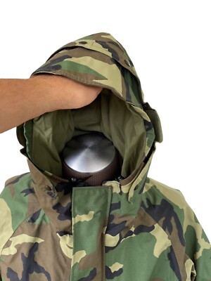 US Military Woodland Camo ECWCS Cold Weather Parka, M-Reg