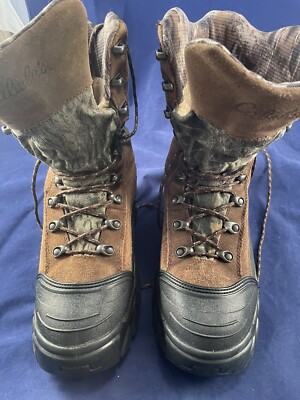 Cabelas Dry-Plus Thinsulate Ultra Hunting Boots Mens 11 D Brown Camo Waterproof Cabela main image 2
