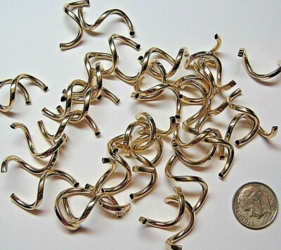 26mm X 2mm Handmade Gold Filled CURLY Q BEADS - 100 Pieces - Made in USA
