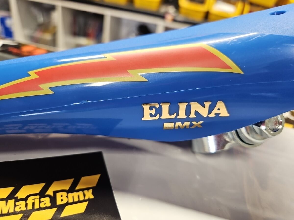 ELINA style BMX BIKE SEAT BLUE LIGHTNING BOLT OLDSCHOOL GT ELINA style BMX BIKE SEAT BLUE LIGHTNING BOLT OLDSCHOOL GT