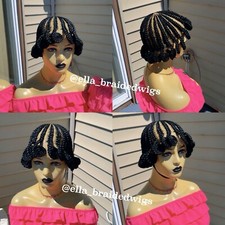 Ready To Ship out Next Day Full Lace Conrow braided wigs for black women