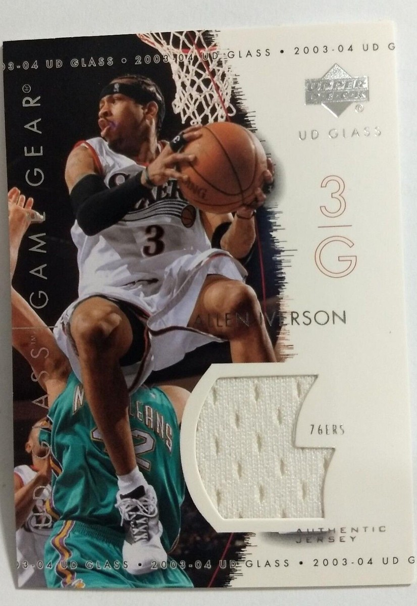 2003-04 UD Glass Game Gear Allen Iverson Jersey #GG-AI HOF | eBay