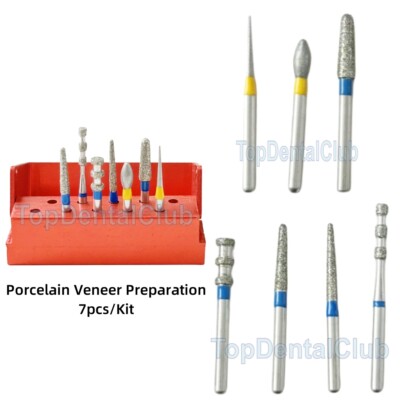 Dental Gold Diamond Burs Drill For Polishing Cutting Porcelain Teeth Whole Set