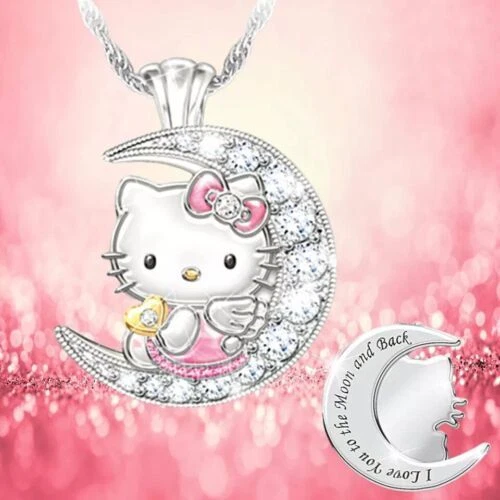 Hello kitty moon sale necklace