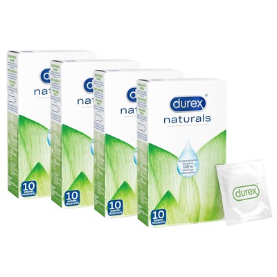 40 Stk DUREX NATURALS Kondome aus natürlichen Inhaltsstoffen mit Gleitgelschicht