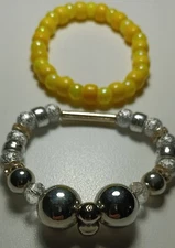 2 Bracelet Silver And Yellow