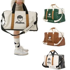 Green White Brown Malbon Boston Bag Golf Bag Satchel Bag Large Shoulder Strap