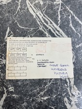VINTAGE LETTER CARD VICTORIAN UNIVERSITIES ADMISSION COMMITTEE 1969 1960s