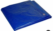 20' x 30' Large Multi-Purpose Waterproof Heavy Duty Poly Tarp 8x8 Weave Blue