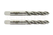 Shars 2 PCS of 3/8-16NC RH HSS Fast Spiral 3 Flute Plug Tap H3 New