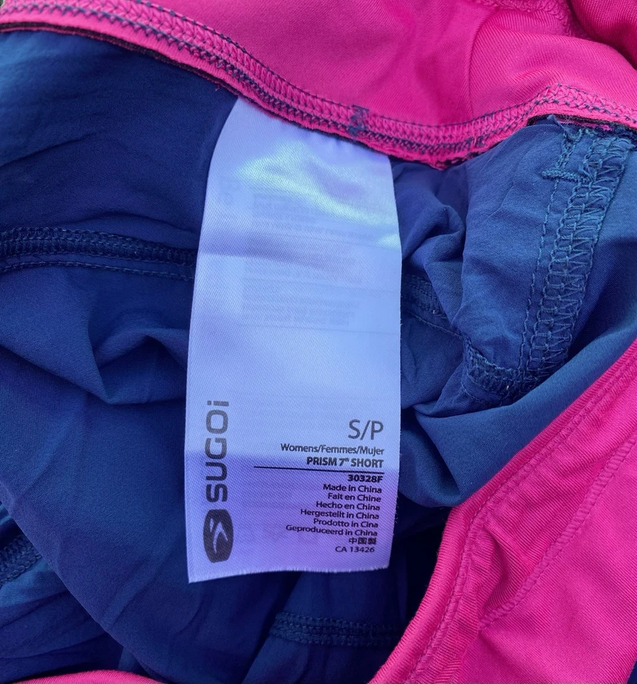 "Corto de Ciclismo Sugoi Prism 7"" Rosa Azul Marino Ropa Activa Rendimiento Talla S" Foto 4 de 4