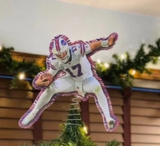 Josh Allen Christmas Ornament, tree hanger, Buffalo Quarterback, hanging ornamen