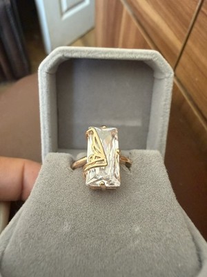 585 RG Rotgold plattiert Walzgold Ring UK Größe Q USA Größe 8 Durchmesser 18 mm
