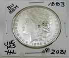 1883 MORGAN SILVER DOLLAR FROM ORIGINAL BANK BAG GEM BU US MINT #2031