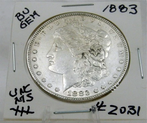 1883 MORGAN SILVER DOLLAR FROM ORIGINAL BANK BAG GEM BU US MINT #2031