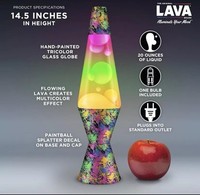 Multicolored, Paintsplat decal lava lamp. BULB INCLUDED✅