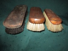 Lot of 3 Vintage Shoe Polishing Brushes VG 3 Different Sizes
