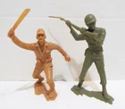 MARX 6" JAPANESE SOLDIER W/ MACHETE 1963 PLAYSET FIGURE WWII WW2 + G.I. W/ RIFLE