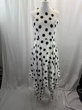 Coast White Black Elvie Polka Dot Dress Size 16 BNWT