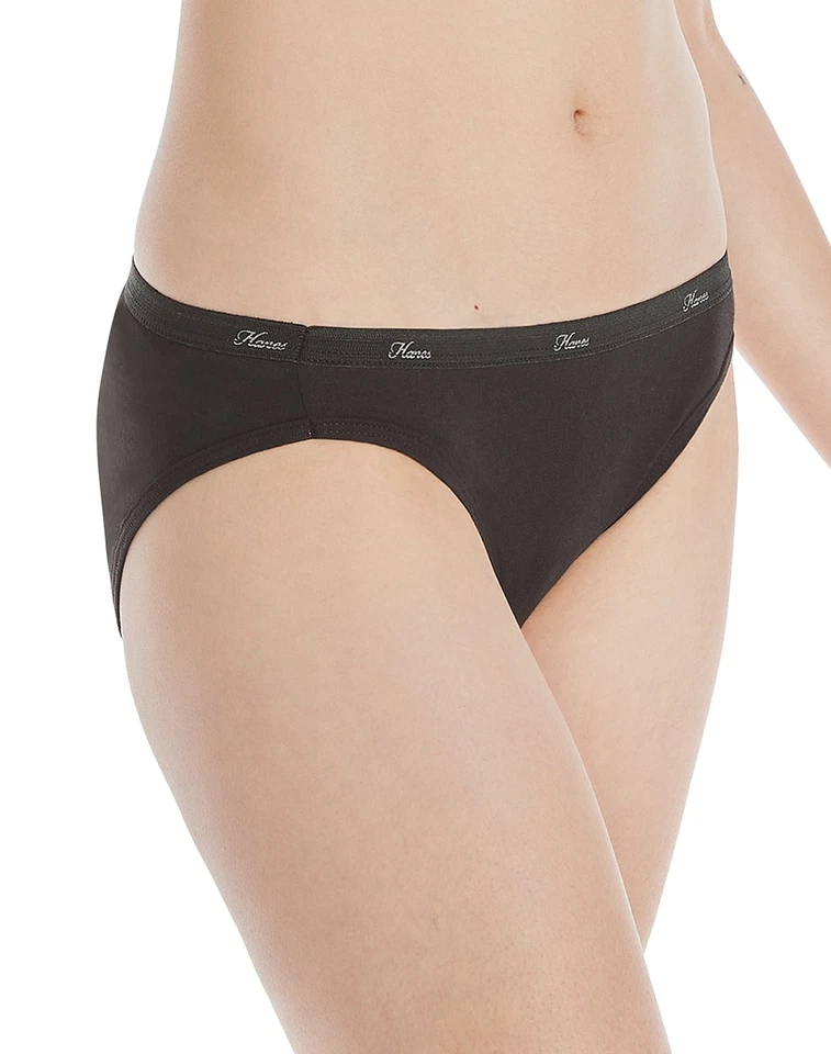 Hanes Cotton Bikini Panties 10-Pack Womens Ultra Soft Waistband Underwear Cotton - Image 4 of 4