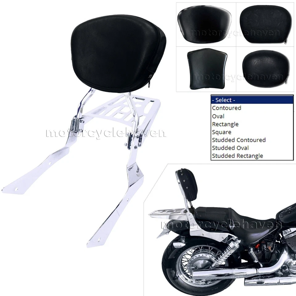 Almohadilla de respaldo Sissy Bar portaequipajes para Honda Shadow Spirit VT750 DC 2001-2008 Foto 2 de 4