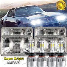 For 1977 1978 1979 1980 1981 Pontiac Firebird Trans Am 4x6 Led Headlights 4pcs