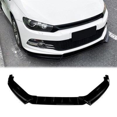 Front Bumper Splitter Lower Spoiler Lip For VW Scirocco MK3 Early Rline GTS BLK