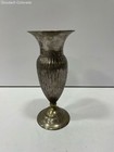 Metal Vase Fluted Ribbed Design Brass Tone Decorative Flower Urn Etched Pattern  — photo 1