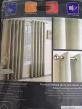 Image of Cream Curtains Ready made 66 x 90 Eyelet