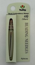 Tulip Bead Embroidery sharp  10 SHORT Beading Needles - 4pc