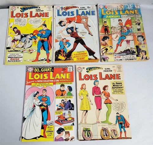 D-79 VINTAGE 1960'S COLLECTION OF DC COMICS-SUPERMAN'S GIRLFRIEND LOIS LANE LOT!