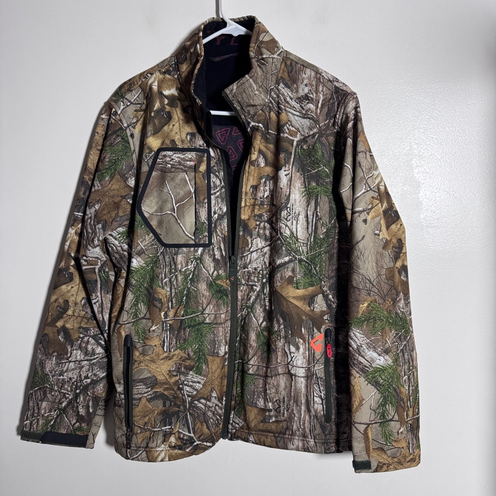 Gyde Supply Co Heated Jacket Mens Medium Brown Realtree Xtra Camo Tactical Zip