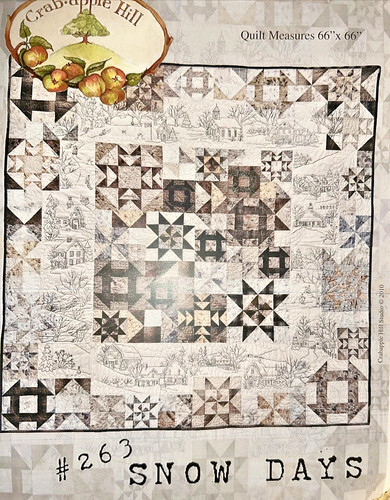 Quilt PATTERN~ Crab Apple Hill SNOW DAYS 66x66 Pre-owned OOP
