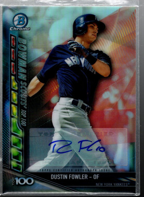 2017 Bowman Chrome Scouts Top Mit 100 Update Autogramme Bsudf Dustin Fowler Kfz
