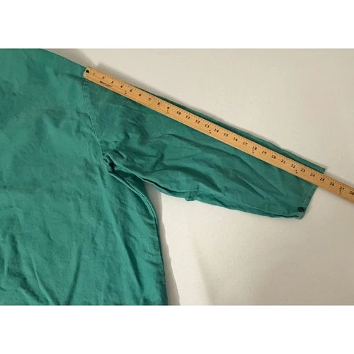 Vtg European Green Canvas Chore Jacket Mens 2XL Snap Button Workwear Boxy RARE image 9