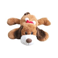 Large Puppy Dog Plush Stuffed Animal Pillow Christmas Sewn Eyes 27" Cuddle Toy