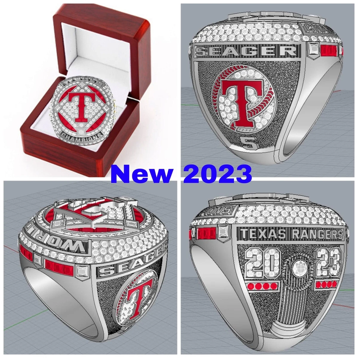 2023 Texas Rangers Championship Ring 5 SEAGER pre sale eBay