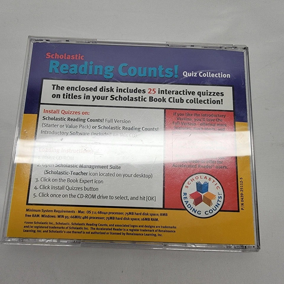 Scholastic Reading Counts! Quiz Collection PC CD-ROM (2000) Windows Mac - Image 4 of 4