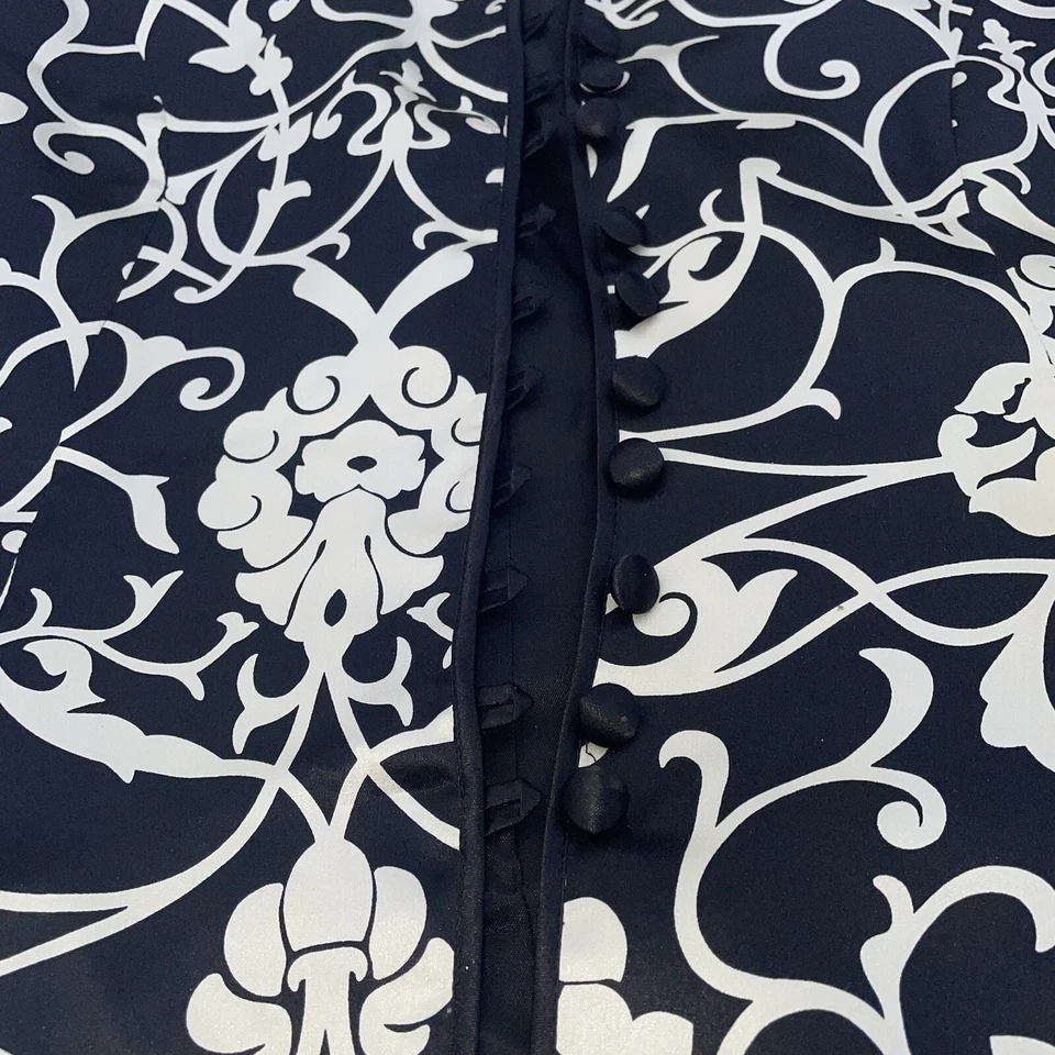 Chaqueta Blazer Corta para Mujer Js Collections Forrada Negra Blanca Seda Oficina Talla 8 M Foto 3 de 4