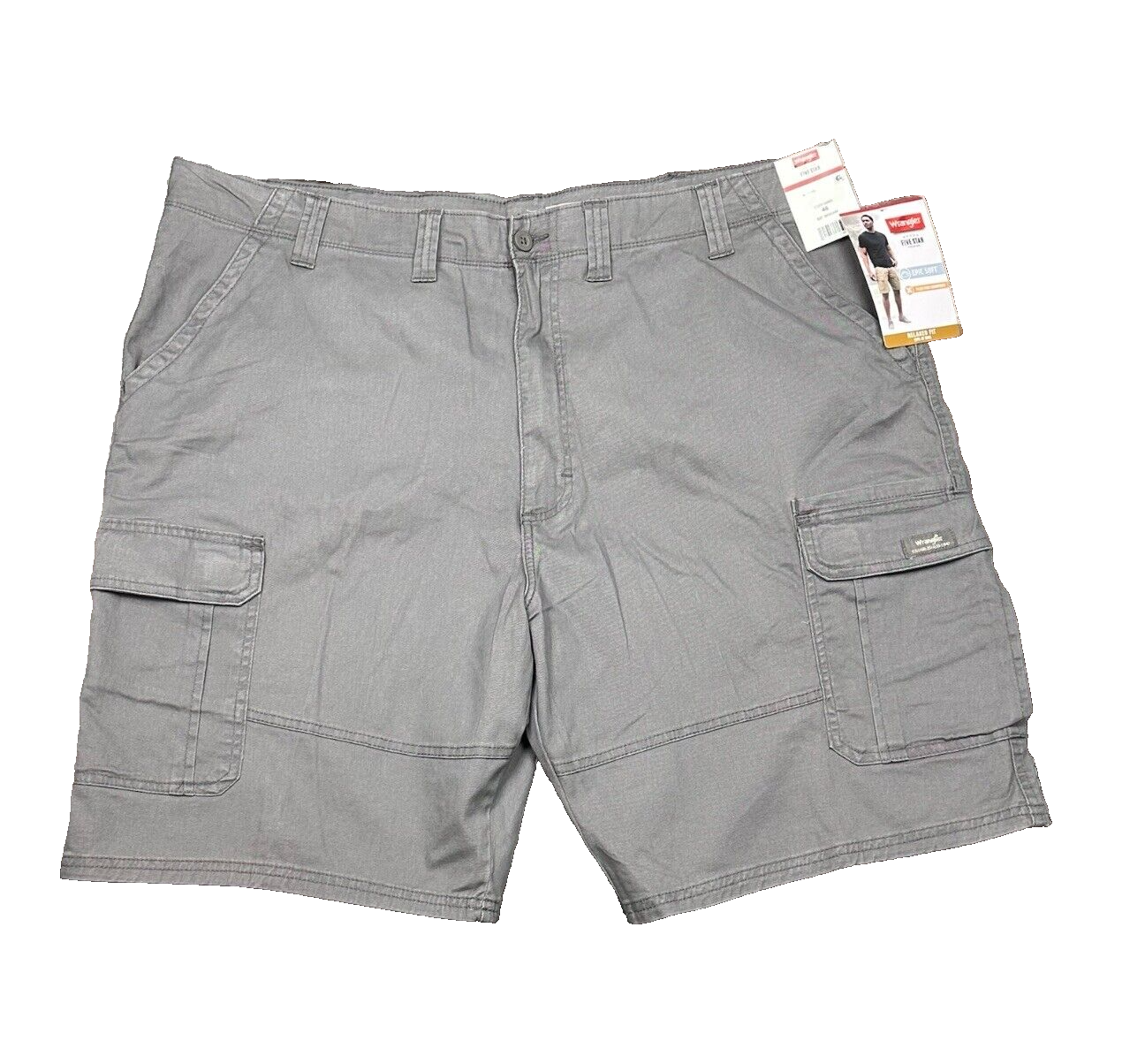 Wrangler Shorts Mens 46 Gray Cargo Relaxed 5 Star Premium 9.5