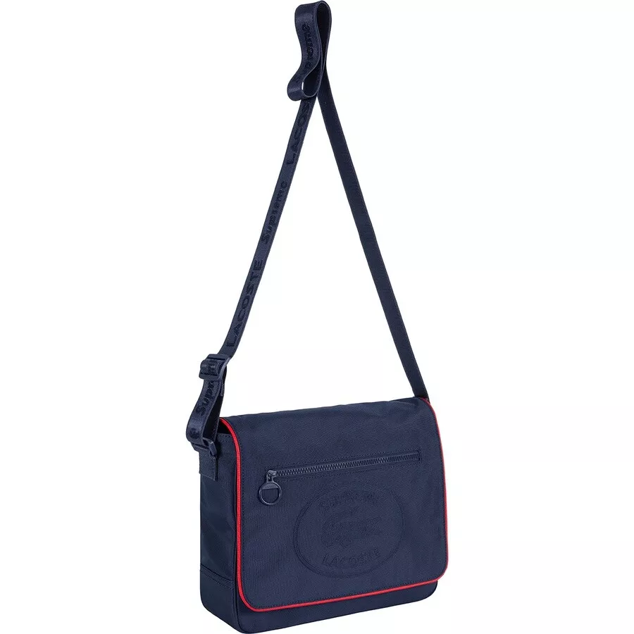 Petit sac messager DSWT Supreme x Lacoste marine OS EN MAIN ! 100 % authentique
