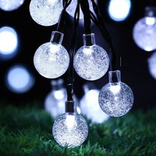 LED Solar Retro Bulb Fairy Ball String Lights Outdoor Garden Party Waterproof