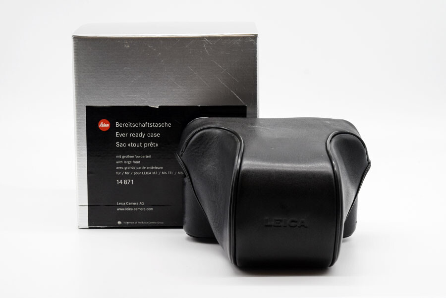 Ex+ Leica Leather Ever Ready Case 14871 with Large Front for M7/MP