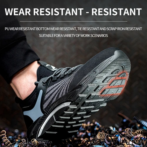 Men's Safety Shoes Lightweight Steel Toe Cap Indestructible Work Boots Sneakers - Picture 3 of 20