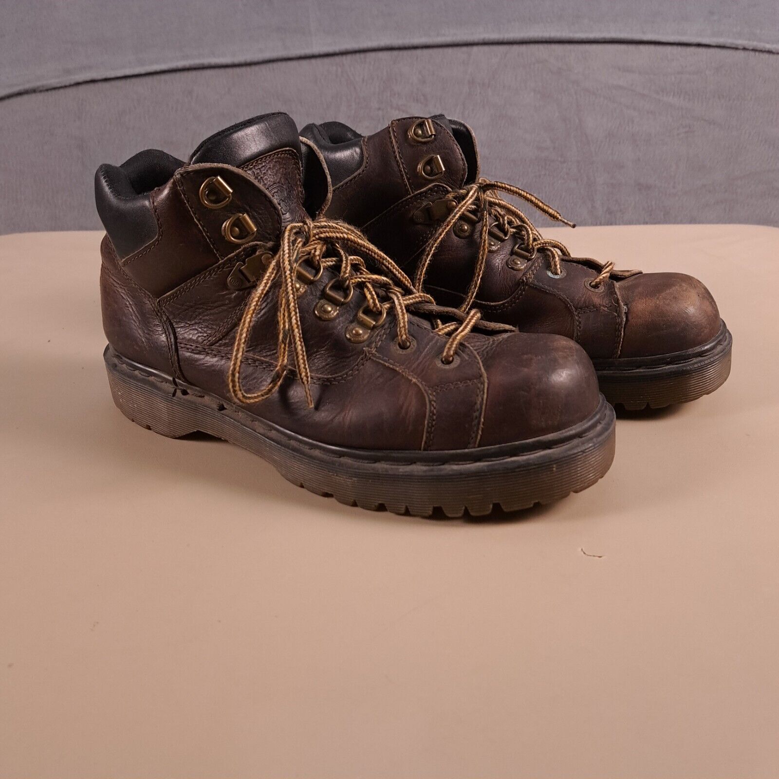 Dr Martens Shoes Mens 10 Brown 8699 Boots 90s Y2K… - image 1