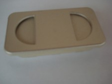 Passe cable passe fil PVC rectangulaire/rectangle argent bureau plan travail