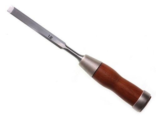 Japanese Hybrid Chisel With Long Blade, Blade Width 12mm DT710279 Red Oak Handle - Picture 3 of 3