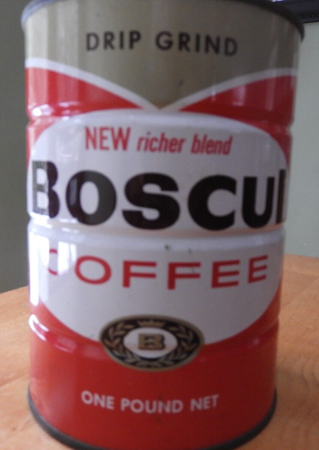 Vintage Boscul One Pound Drip Grind Coffee Can, No Lid, Camden, NJ - Picture 6 of 14