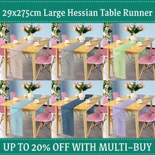 Hessian Jute Table Runner Burlap Rustic Cloth Cover Table Decor Dinner Party